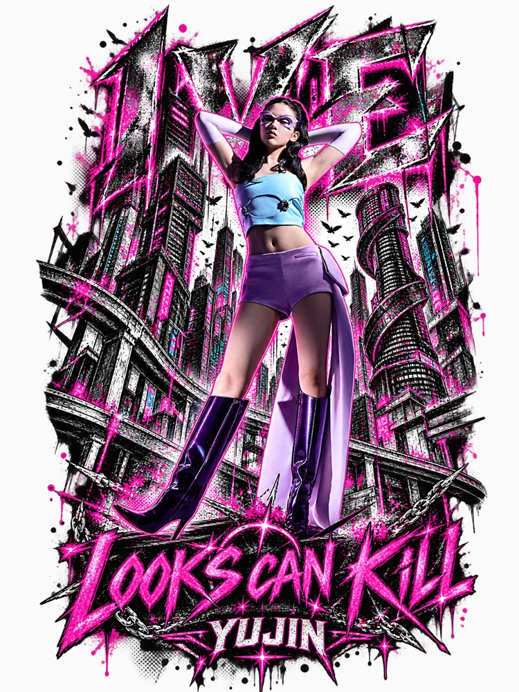 IVE Yujin Looks Can Kill Gothic Pink Visual Shirt