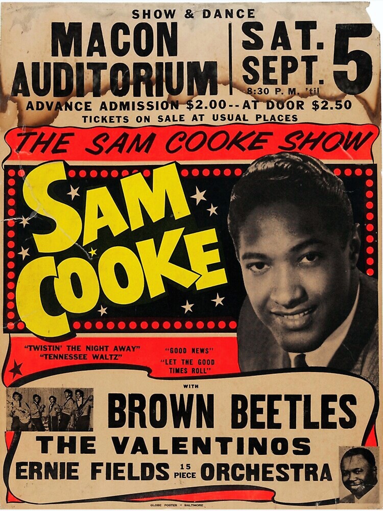 Sam Cooke Macon Auditorium Concert Shirt
