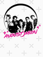 August Moon Band Pink Black Silhouette Shirt