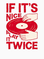 If It S Nice Play It Twice Retro Vinyl Music Design Shirt