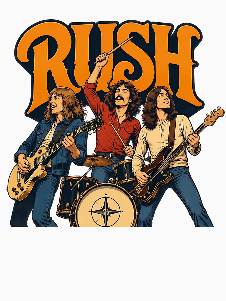 Rush Band Rock Iconic Trio Shirt