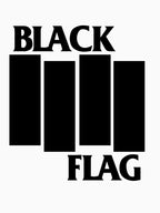 Black Flag Punk Rock Hardcore Band Iconic Four Bars Design Shirt