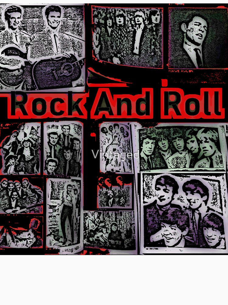 Rock And Roll Collage Oldies 50's 60's Shirt