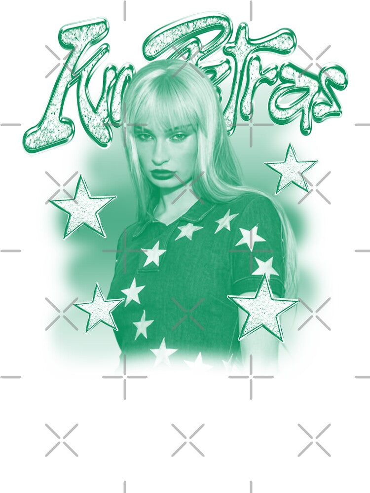 Green Background Synth Pop Singer Shirt
