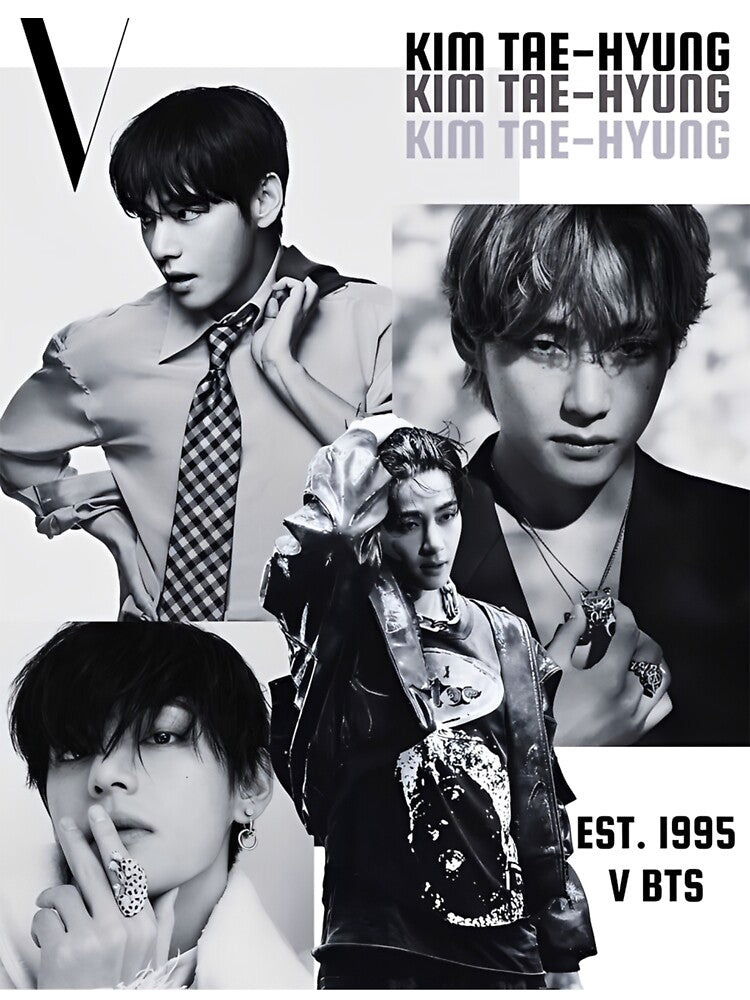 Kim Taehyung V Vintage Magazine Aesthetics Collage Shirt