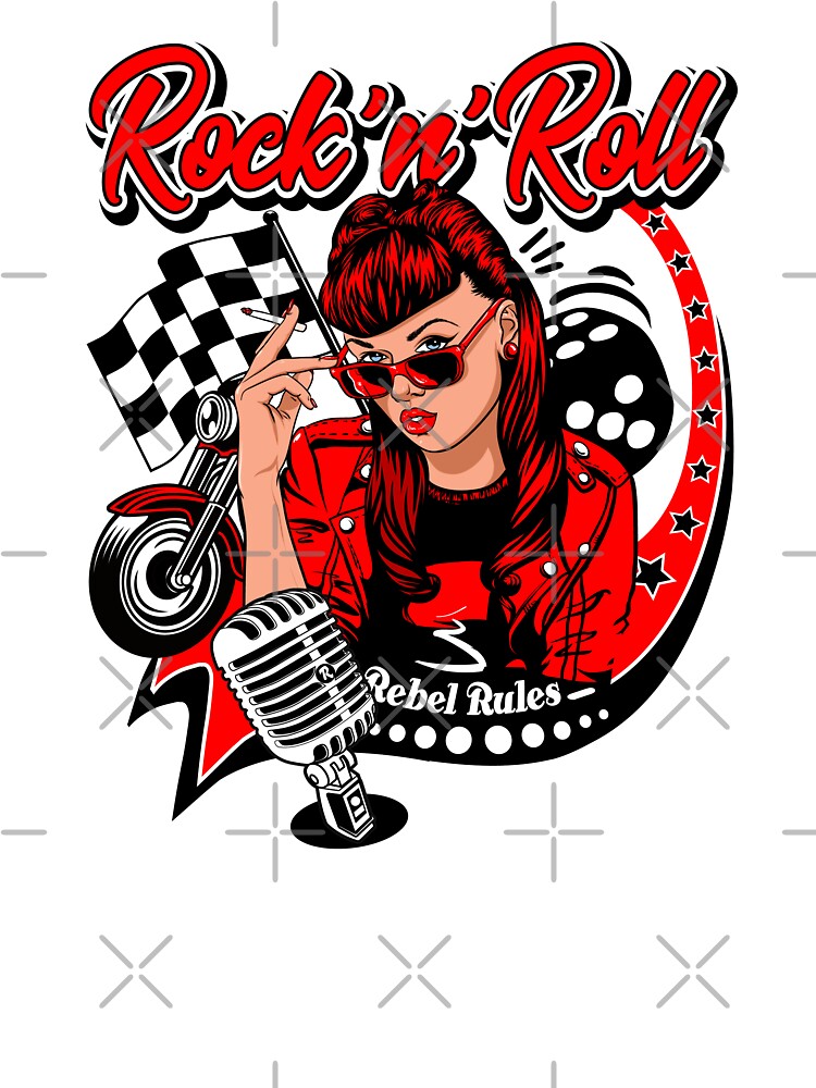 Rockabilly Pin Up Girl Vintage Rock And Roll Music Shirt