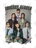 Xdinary Heroes Kpop Boy Band Monochrome Korean Collage Art Design Shirt