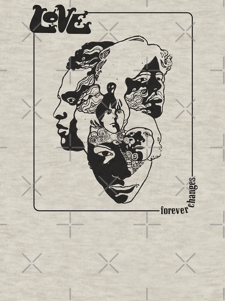 Love Forever Changes Vintage Psychedelic 60s Print Shirt