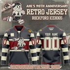 Rockford IceHogs Unveil Retro to Celebrate AHL’s 90th Season Hockey Jersey