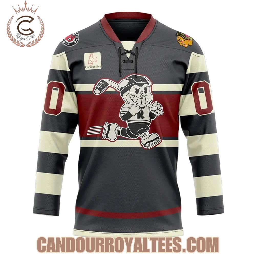 Rockford IceHogs Unveil Retro to Celebrate AHL’s 90th Season Hockey Jersey