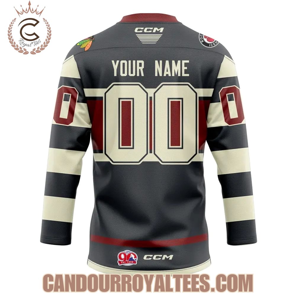Rockford IceHogs Unveil Retro to Celebrate AHL’s 90th Season Hockey Jersey