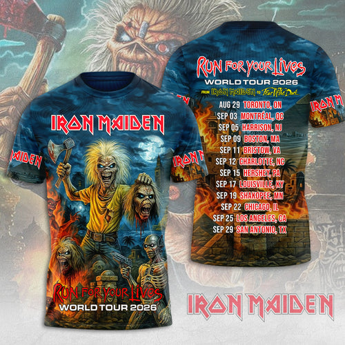 Iron Maiden World Tour 2026 3D Apparel – MAITM15024