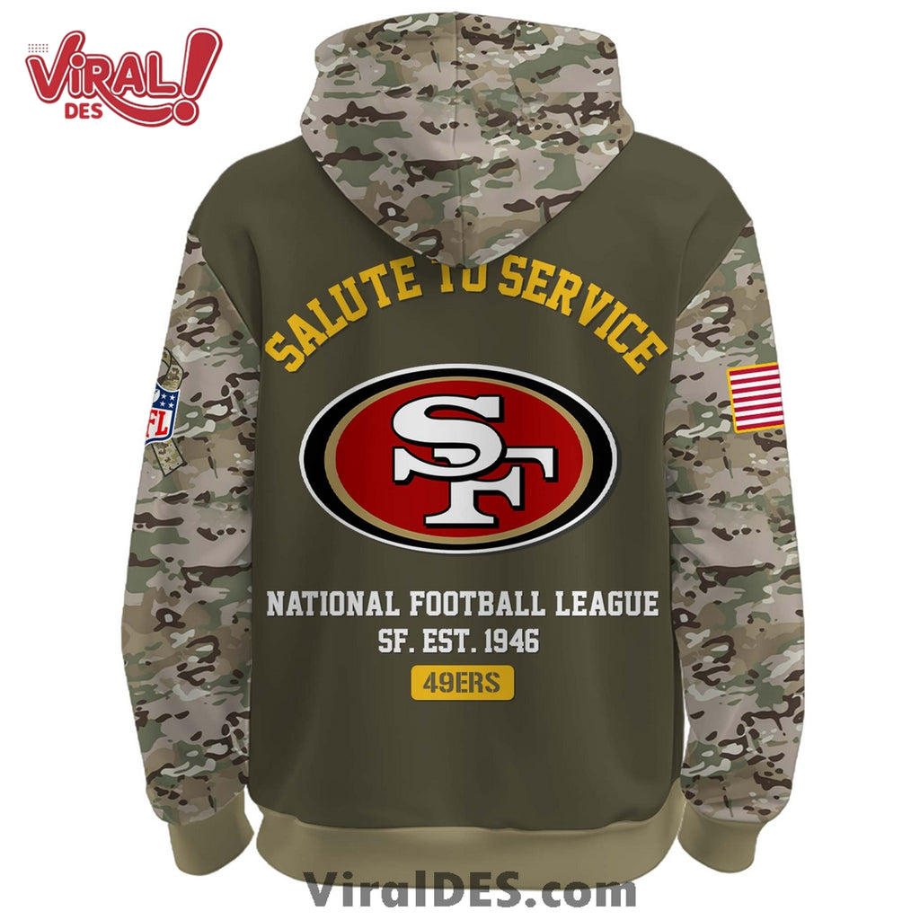 San Francisco 49ers 2025 Salute to Service Hoodie, Long Pants