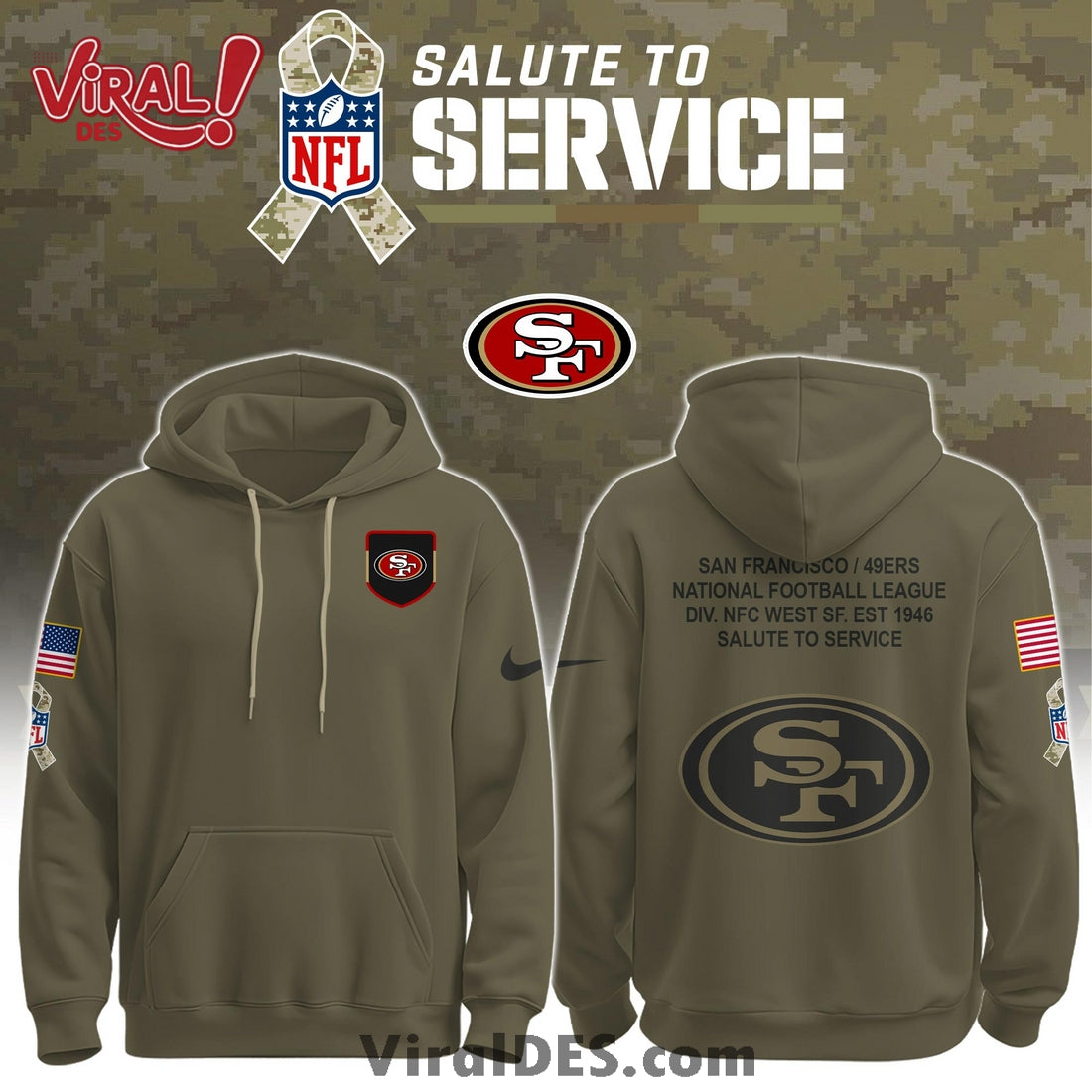 San Francisco 49ers Salute To Service Limited Edition Shirt