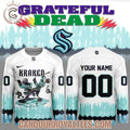 Seattle Kraken Grateful Dead Tie Dye Hockey Jersey