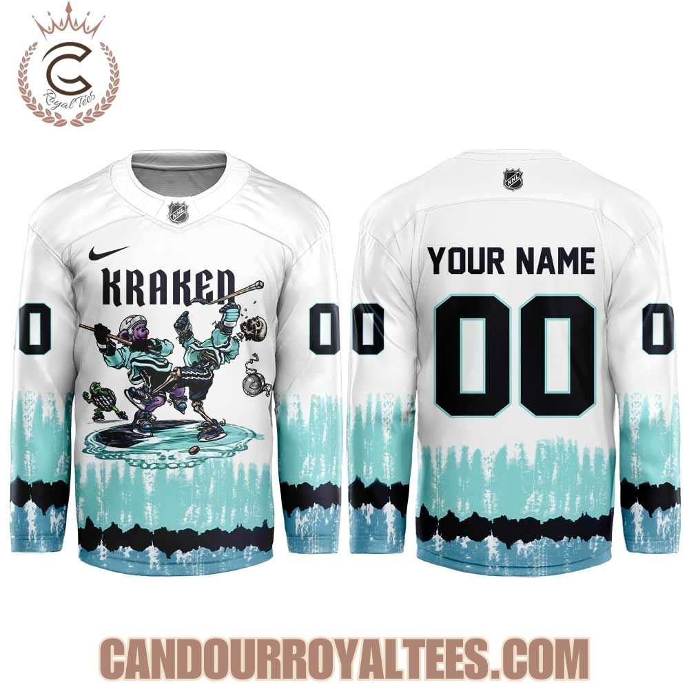 Seattle Kraken Grateful Dead Tie Dye Hockey Jersey
