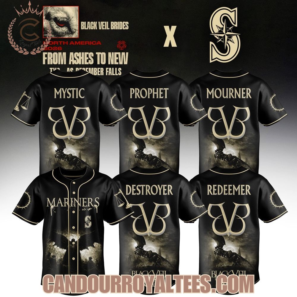 Seattle Mariners x Black Veil Brides From Ashes To New Tour 2026 Baseball Jersey