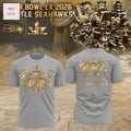 Seattle Seahawks Champions Super Bowl LX Grey 3D T-Shirt
