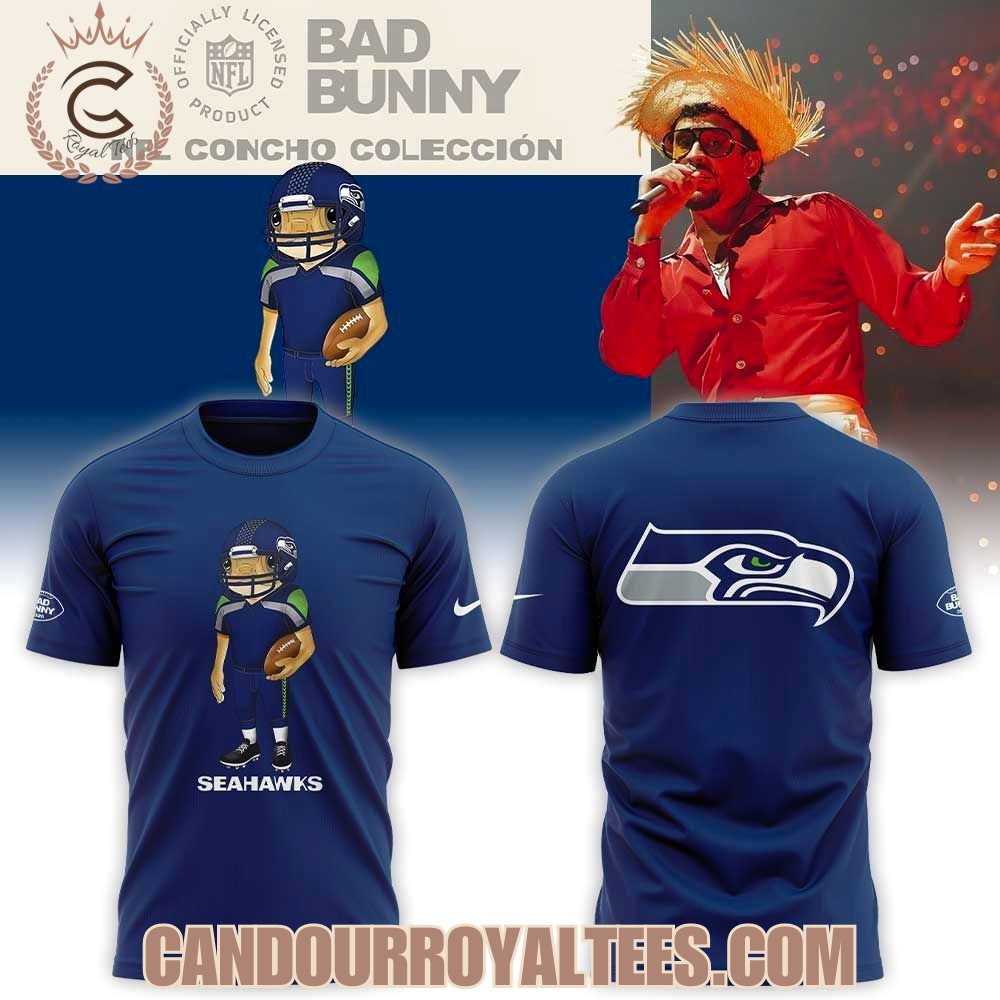 Seattle Seahawks collab Bad Bunny Shirt