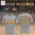 Seattle Seahawks Super Bowl LX Champions 3D T-Shirt - Grey
