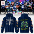 Seattle Seahawks Super Bowl LX Champions Skull Hooide