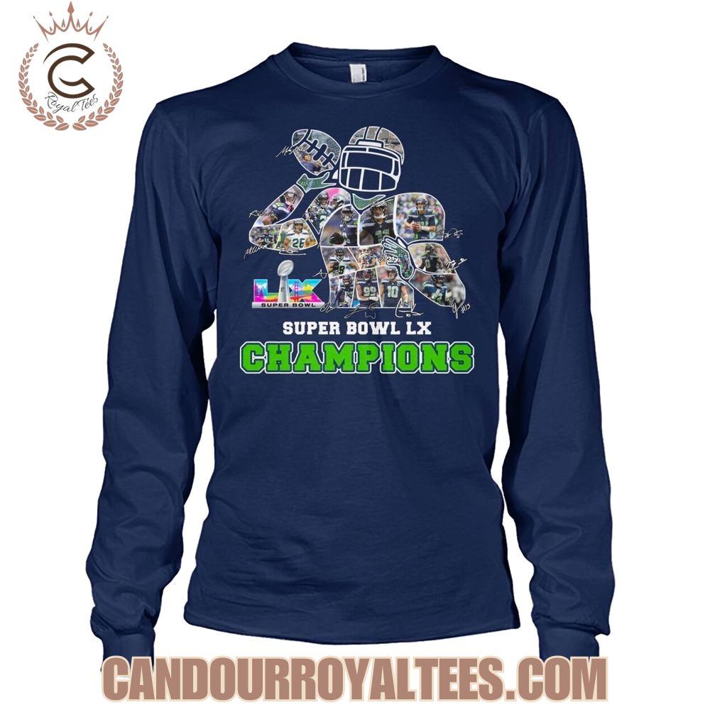 Seattle Seahawks Super Bowl LX Champions T-Shirt