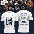 Seattle Seahawks Super Bowl LX Champions White 3D T-Shirt