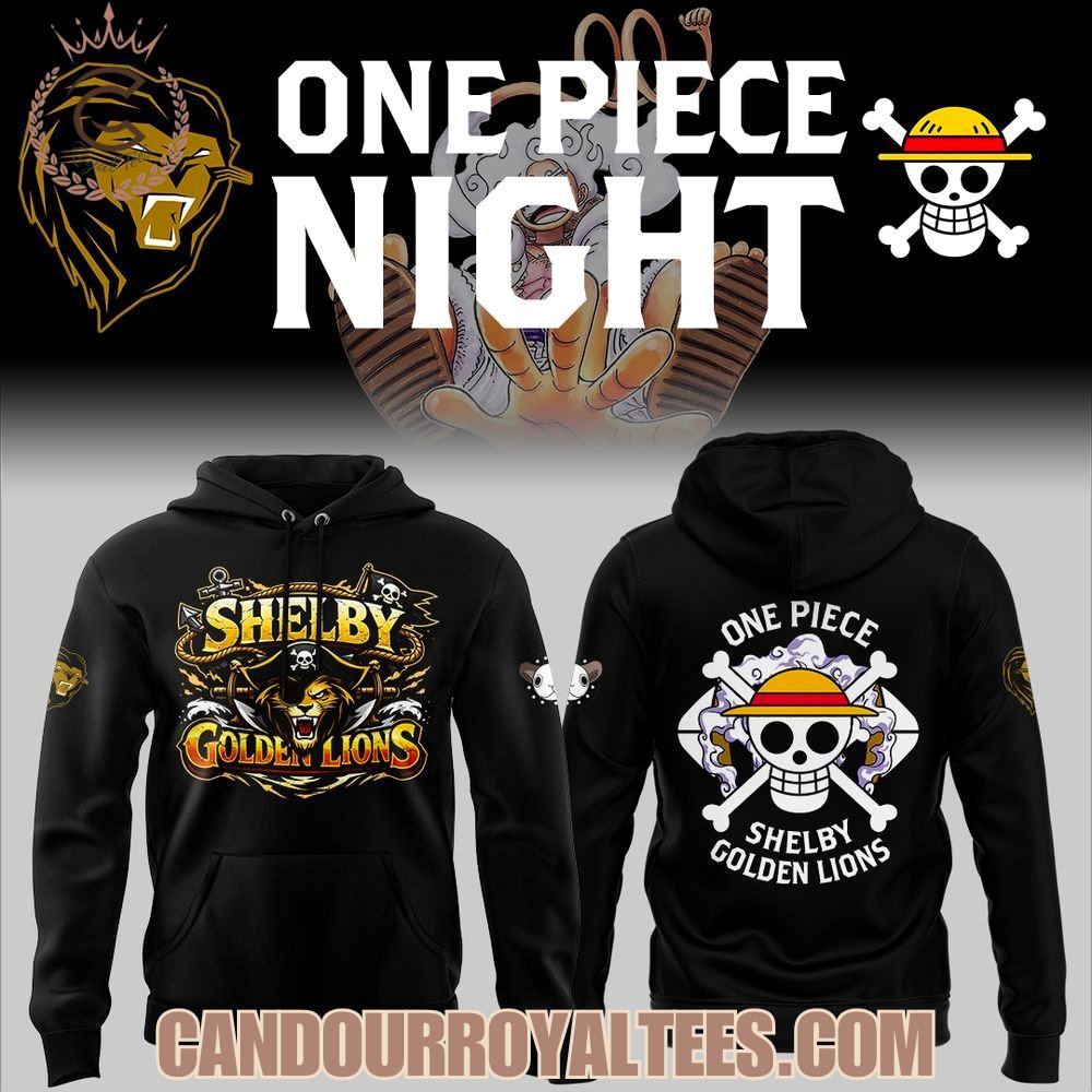 Shelby Golden Lions x One Piece Night Hoodie