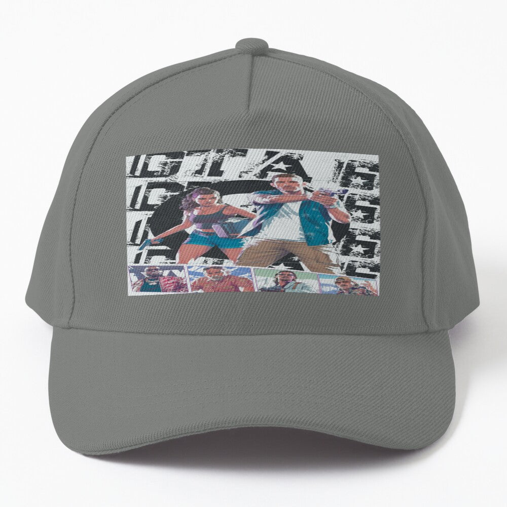 GTA 6 Jason And Lucia Vice City Streetwear Graphic Hat