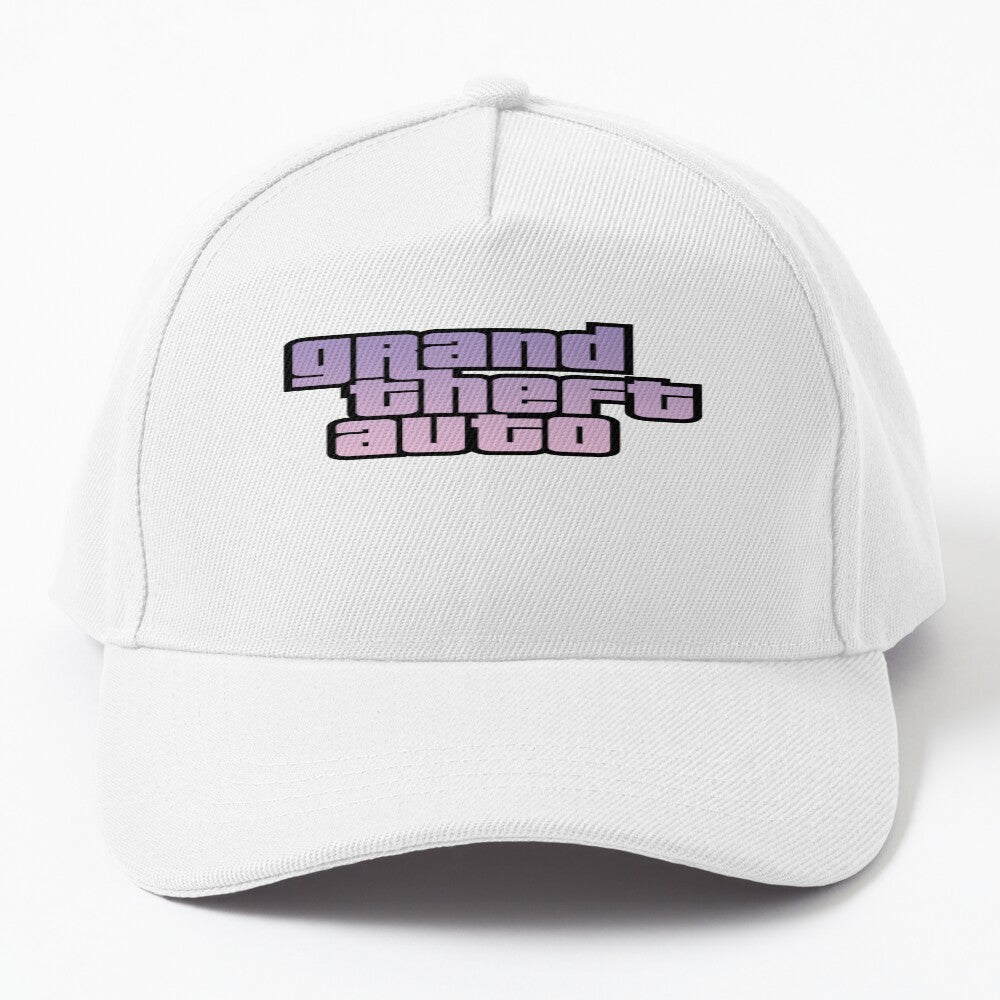 GTA Grand Theft Auto Logo Pink Purple Sky Hat