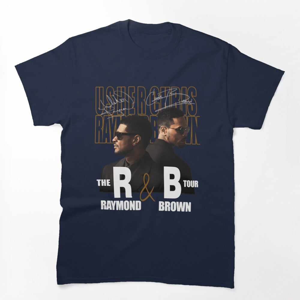 Usher Chris Brown R&B Tour Collage Design Shirt