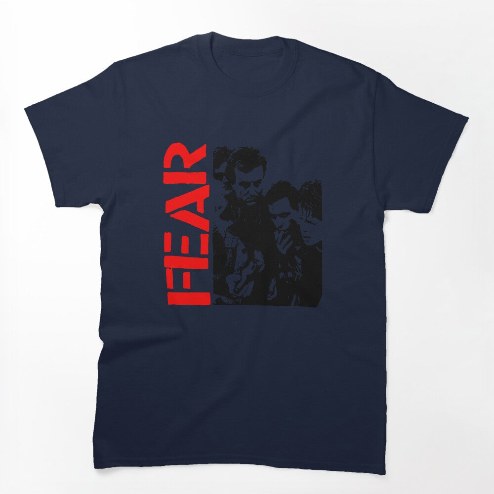 Red Typography Hardcore Punk Black Silhouette Shirt