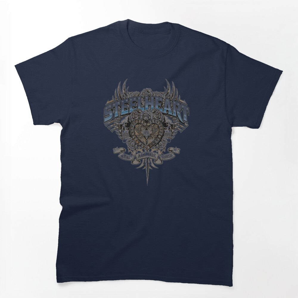 Two Skull Grunge Style Hard Rock Band Shirt