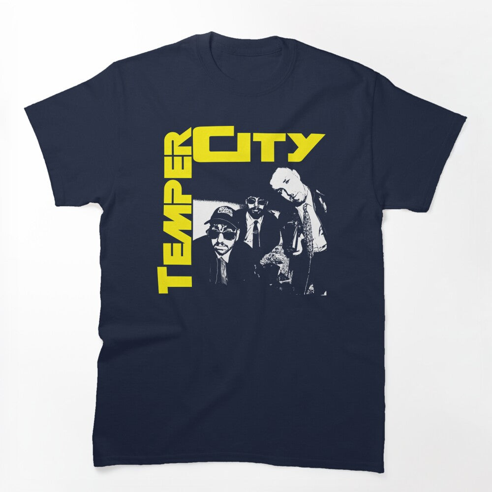 Big Yellow Typography Indie Rock Shirt