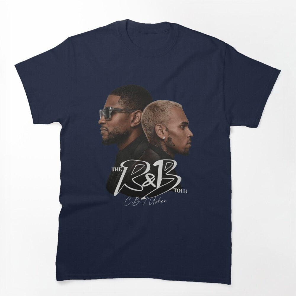 Chris Brown Usher R&B Tour Portrait Design Shirt