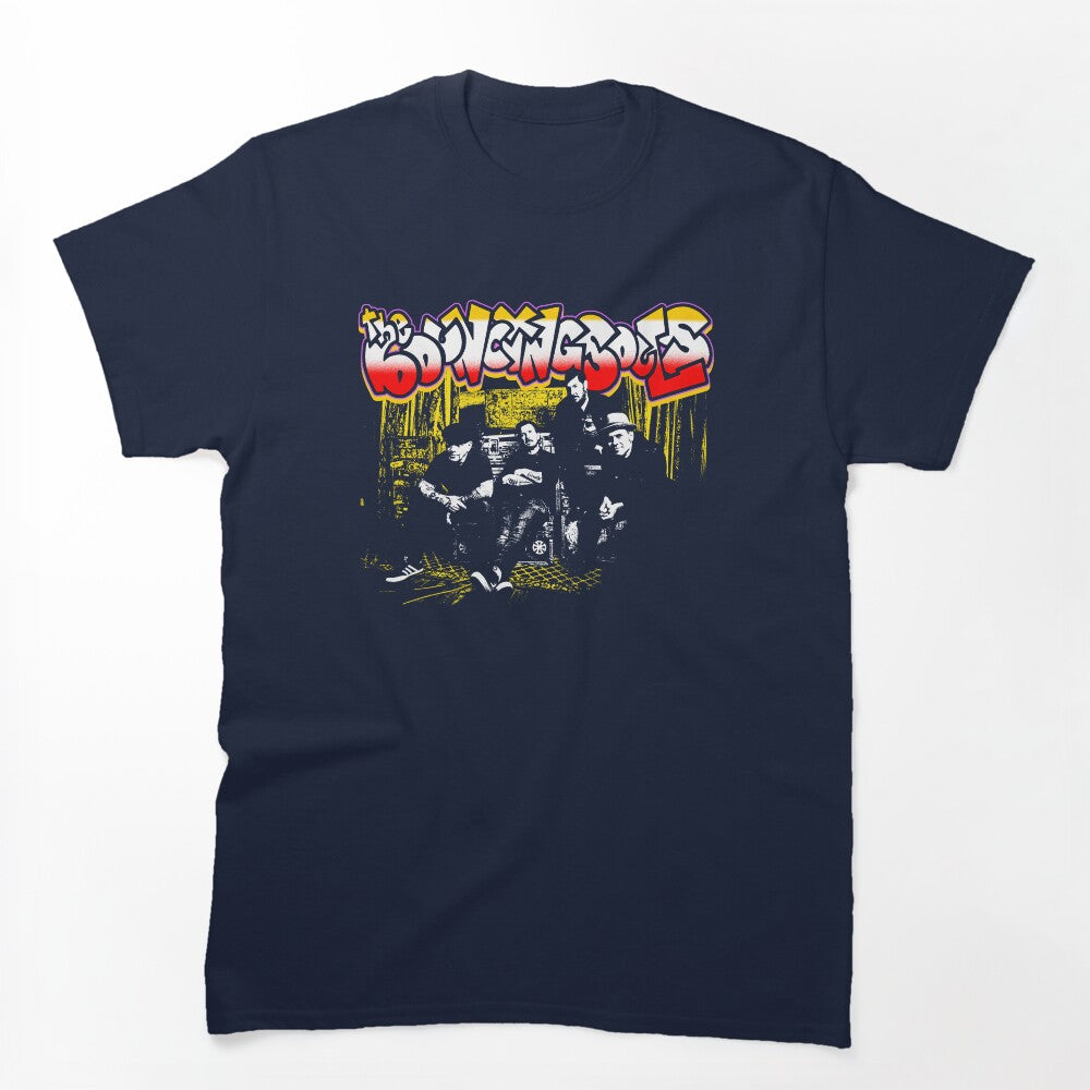 Duotone Silhouette Design Punk Rock Band Shirt