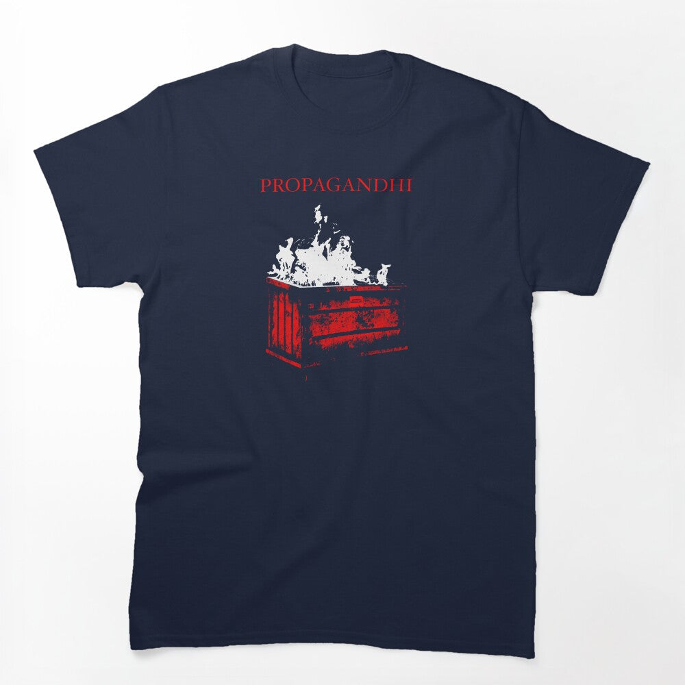 Red Silhouette Style Hardcore Punk Band Shirt