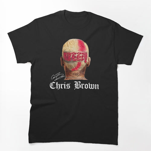 Chris Breezy Brown Hairstyle And Signature Graphic Shirt