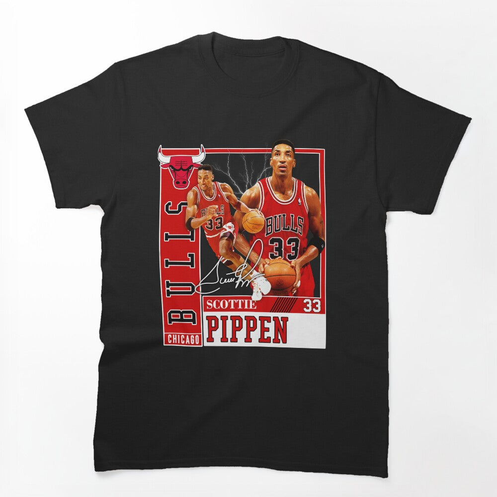 Scottie Pippen Basketball Legend Chicago Signature Vintage Retro 80s Shirt