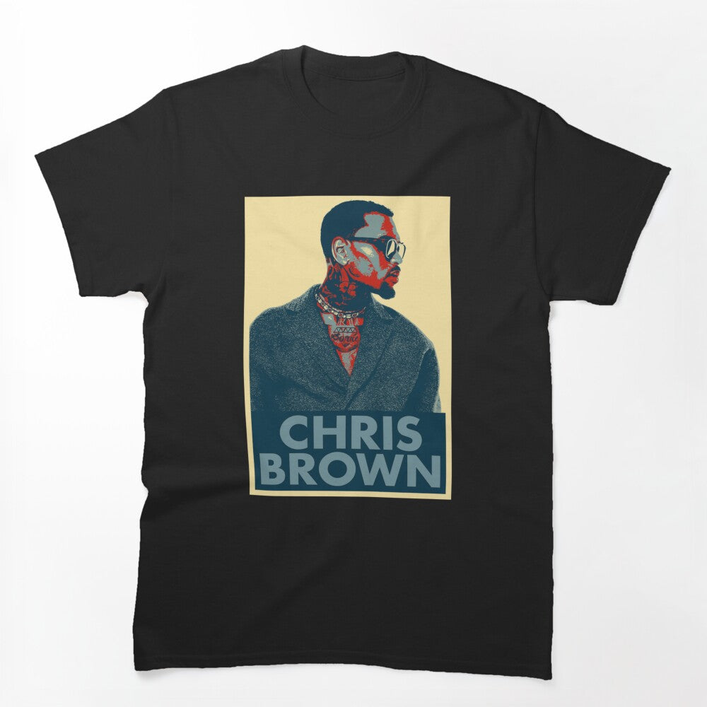 Chris Brown Colorful Pop Art Portrait Design Shirt