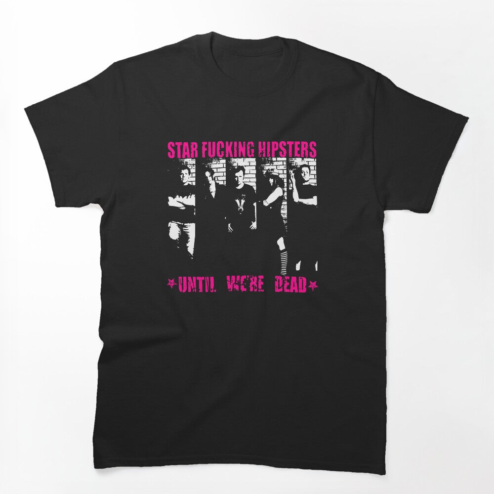 Pink Typography Anarcho Punk Music Group Shirt