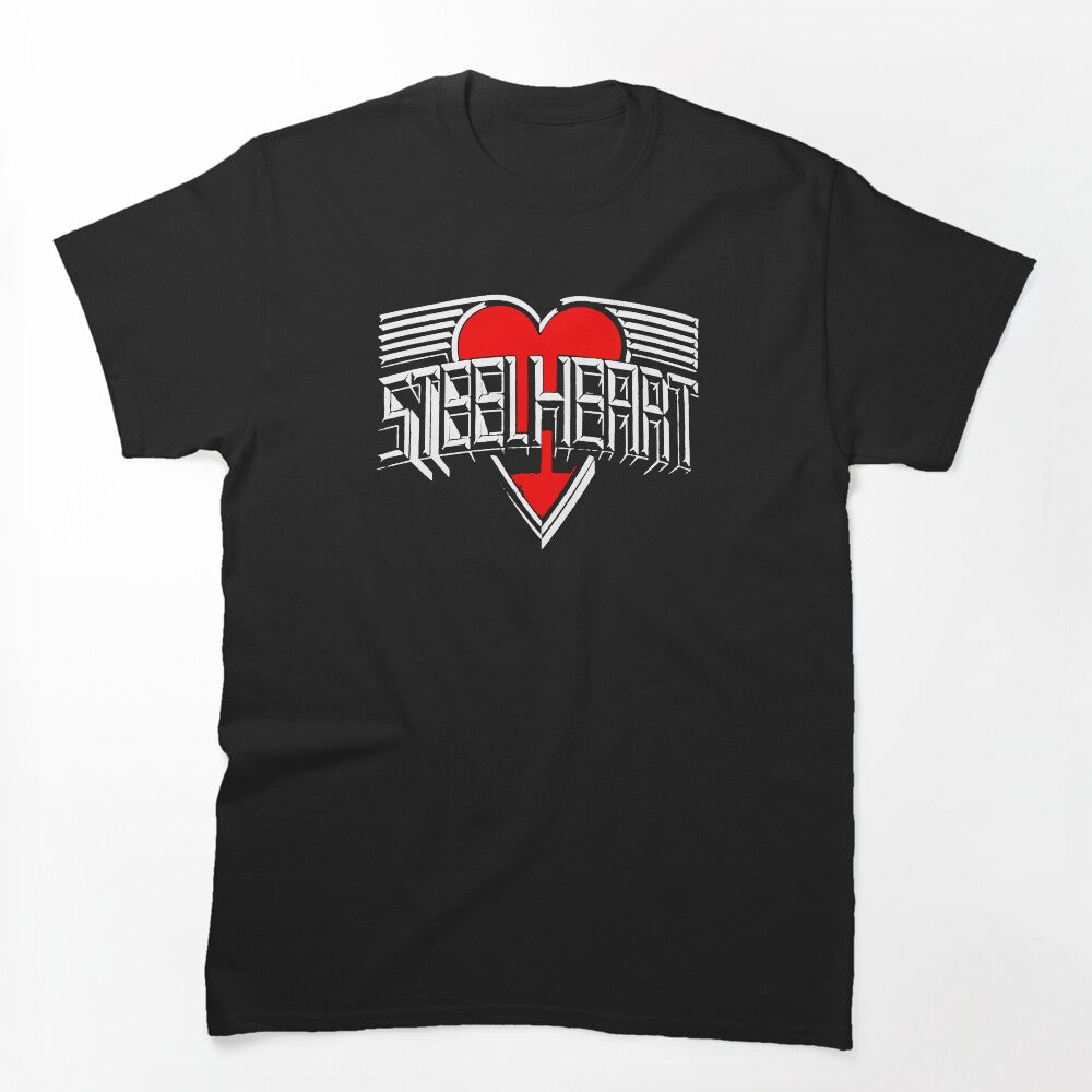 Red Typography Love Hair Metal Band Shirt