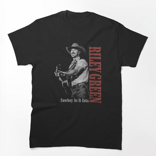 Riley Green Cowboy As It Gets Country Music Fan Concert Aesthetic Shirt