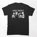Breezy Chris Brown Black And White Portrait Collage Graphic Shirt