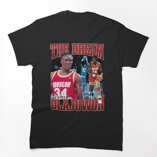 Vintage Hakeem Olajuwon The Dream Basketball Legend Signature Retro Shirt