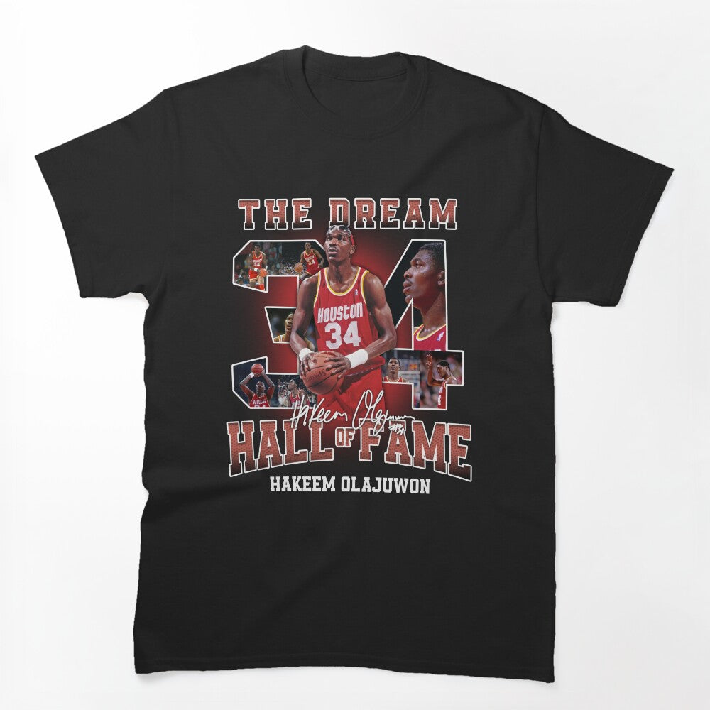Hakeem Olajuwon The Dream Houston Basketball Legend Signature Vintage Shirt