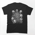 Death Skeleton Master Of Skulls Black & White Shirt