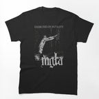 Reaching Statue Figure Distressed Texture Monochromatic Shirt