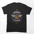 Vintage Country Outlaw Acoustic Guitar Wings Shirt