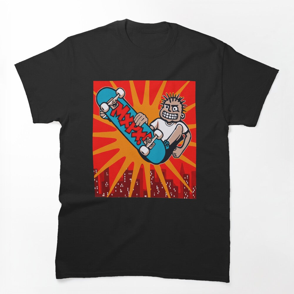 MxPx Punk Rock Skater Pokinatcha Man City Skyline Shirt